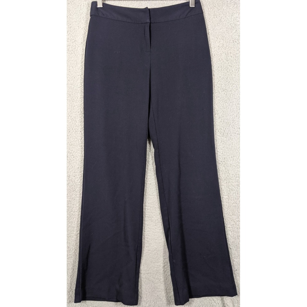 Worthington Dress Pants Womens 2P Navy Blue Stretch Mid Rise Straight Leg Formal